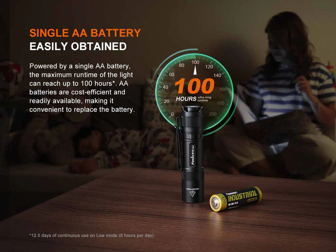Fenix E12 V3.0 AA-Powered EDC Flashlight