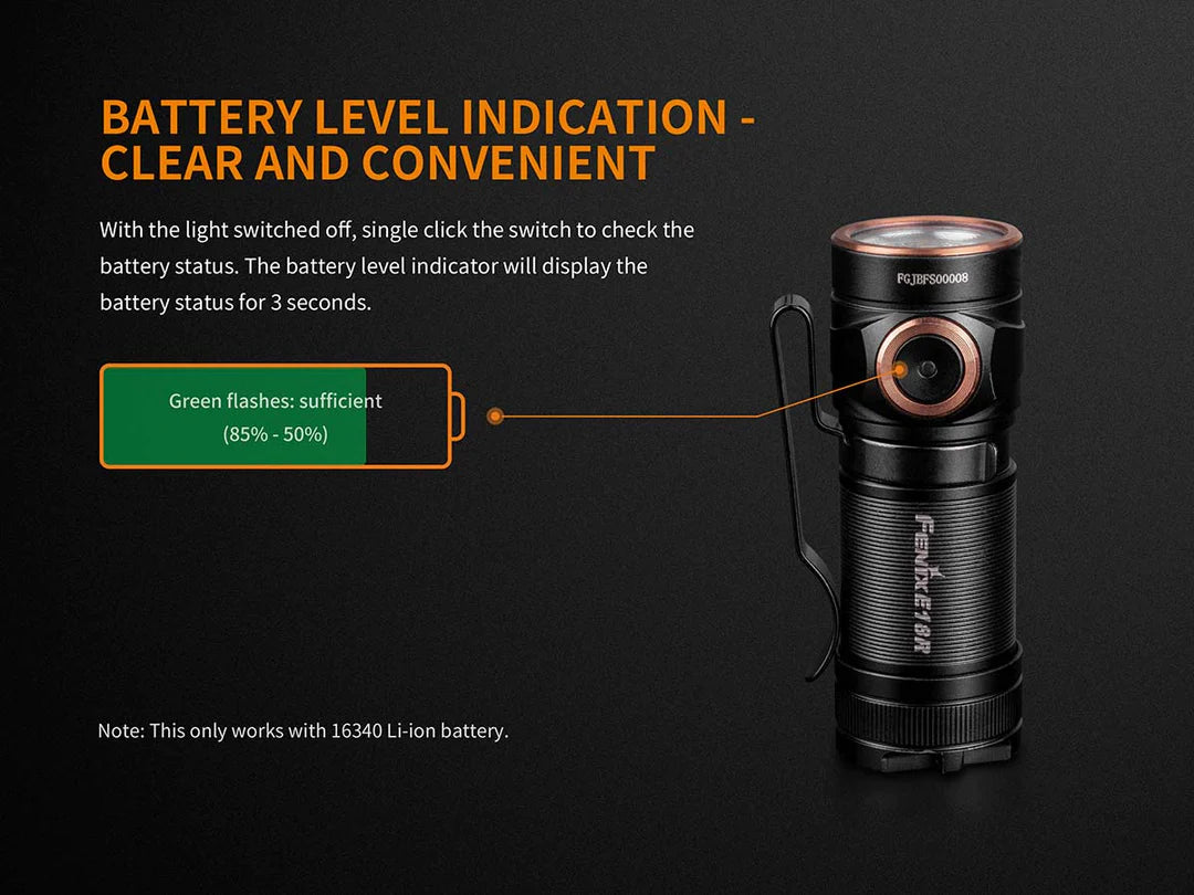 Fenix E18R EDC Rechargeable Flashlight