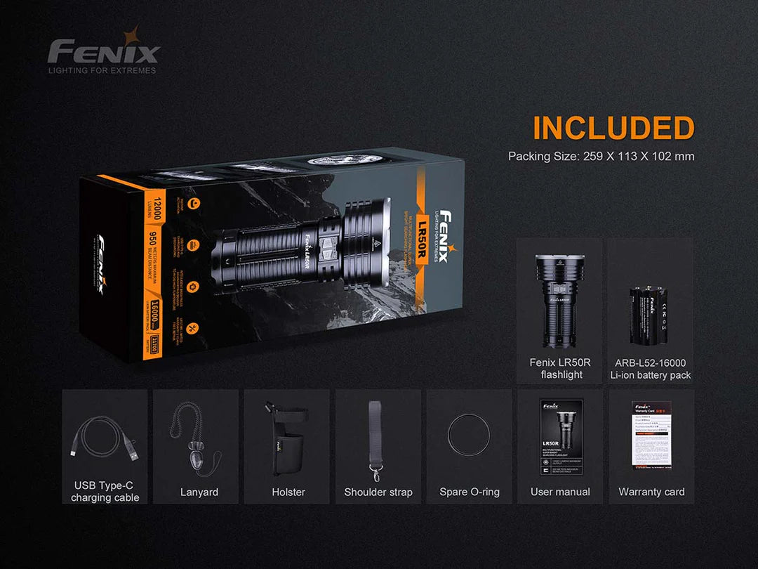 Fenix LR50R 12,000 Lumen Spotlight