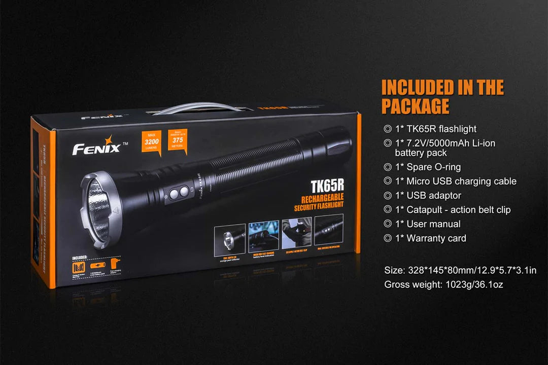 Fenix TK65R Rechargeable Security Flashlight