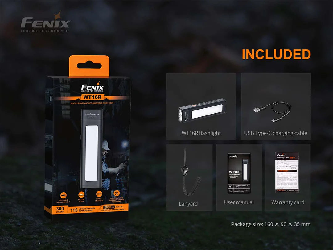 Fenix WT16R Rechargeable Magnetic Flashlight