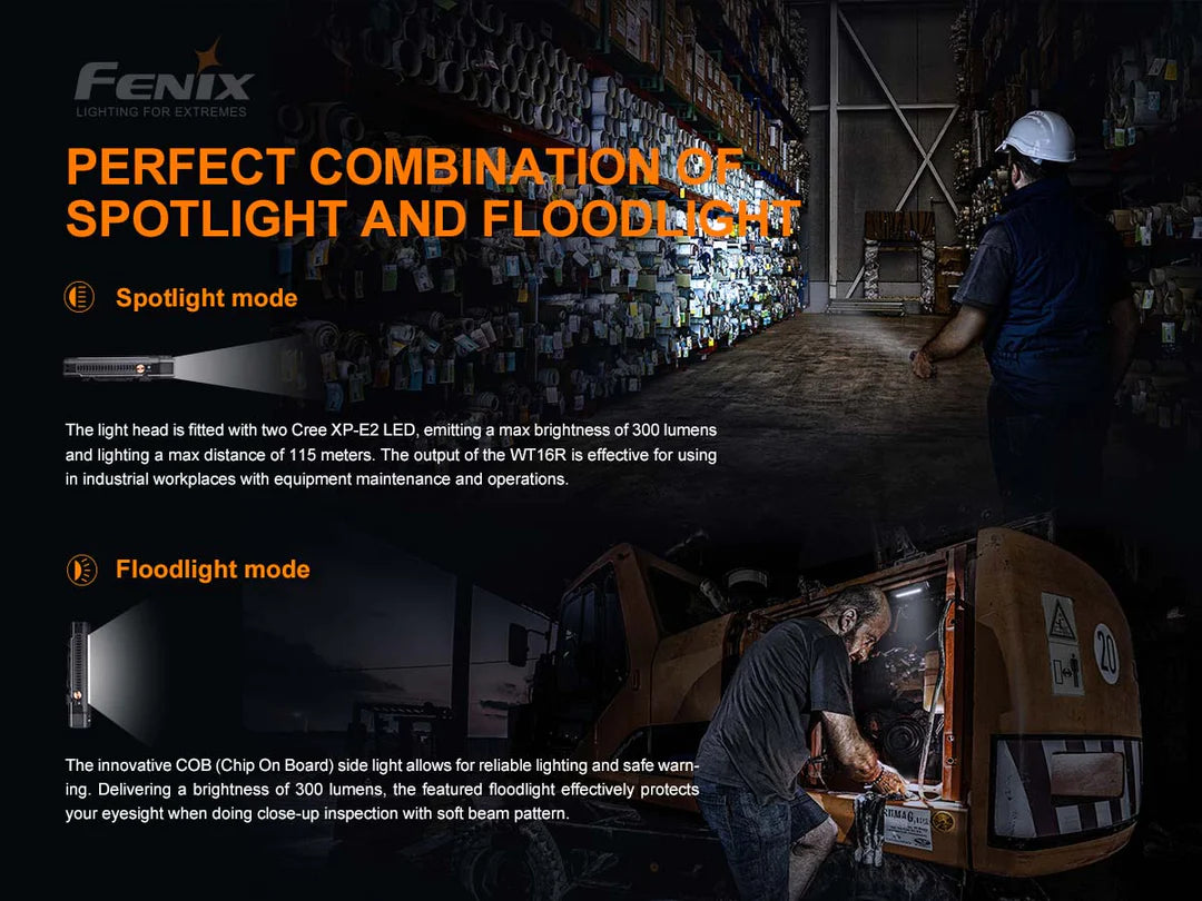 Fenix WT16R Rechargeable Magnetic Flashlight