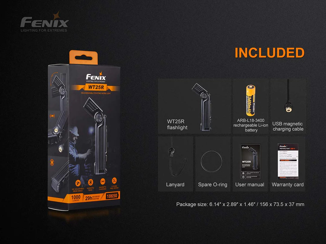 Fenix WT25R Adjustable Head Flashlight