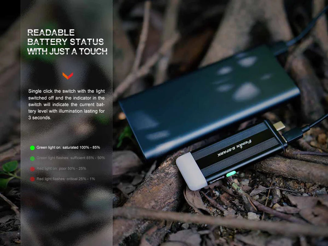 Fenix E-Spark Keychain Flashlight & Emergency Power Bank