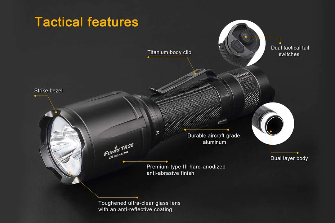 Fenix TK25 IR Flashlight with Infrared Illuminator