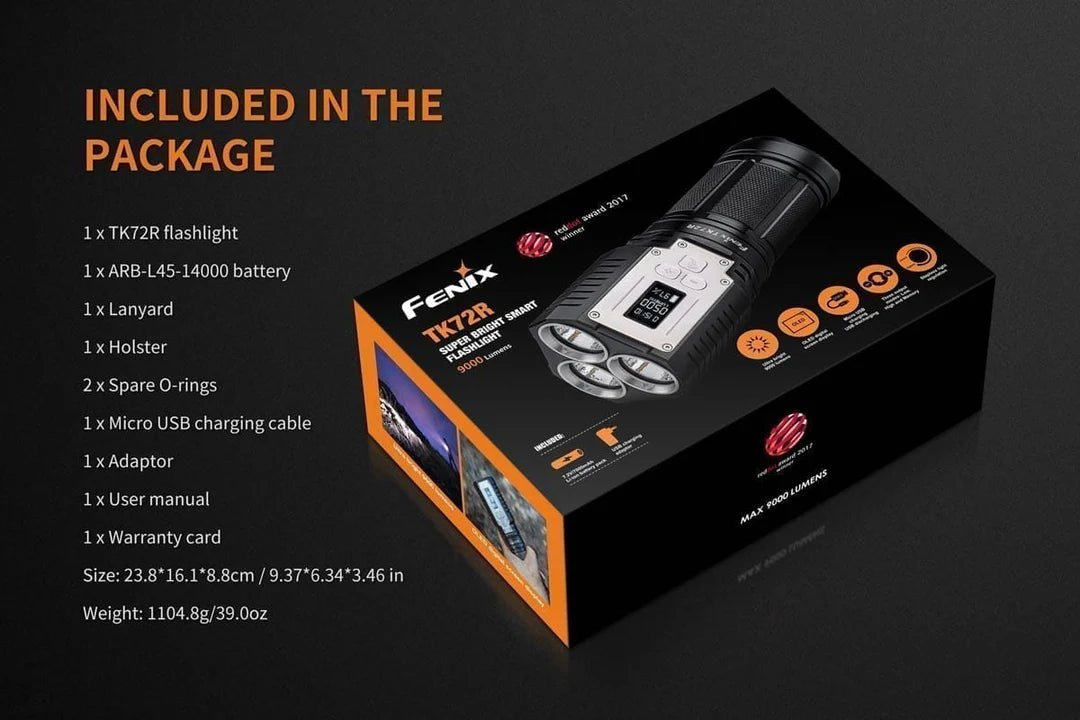 Fenix TK72R 9,000 Lumen Spotlight