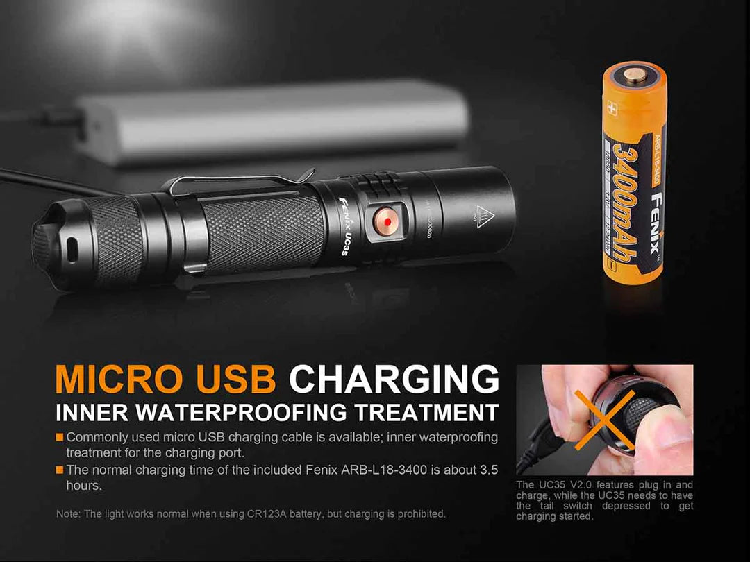 Fenix UC35 V2.0 Rechargeable Flashlight