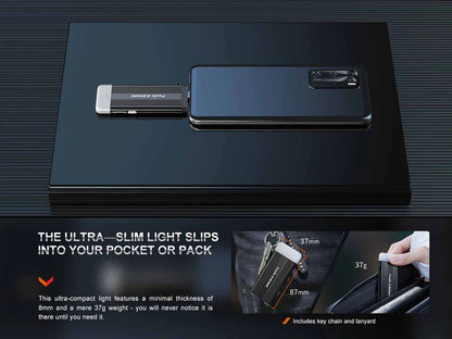 Fenix E-Spark Keychain Flashlight & Emergency Power Bank
